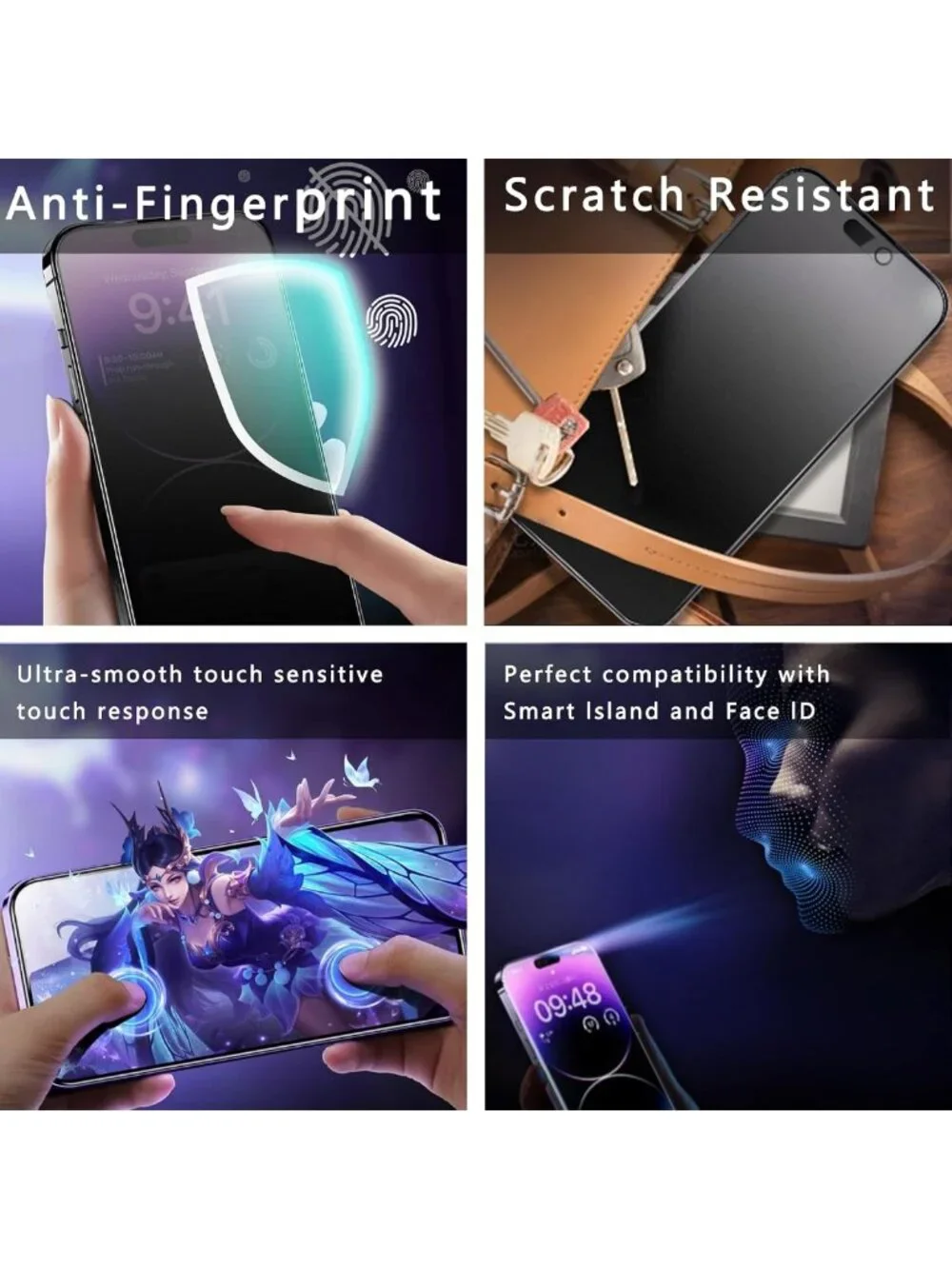 2 Pack Matte Privacy Screen Protector for iPhone 17/16 Pro - Anti-Spy